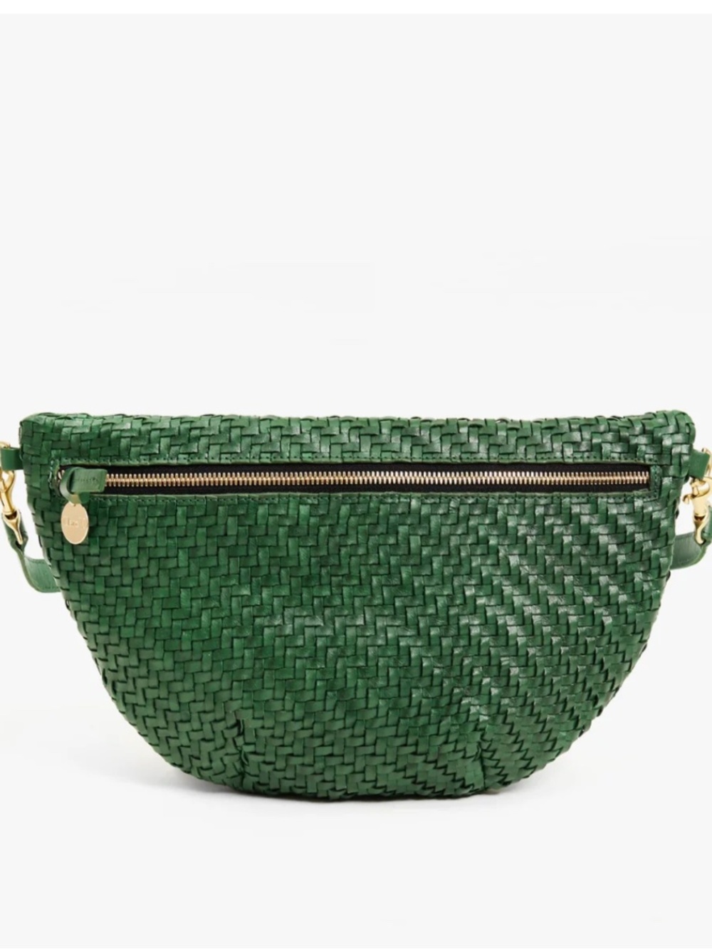 Clare V Grande Fanny Evergreen Woven Zig Zag NWT/Brand New